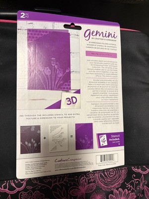 Crafter's Companion Gemini 3D Embossing Folder with Stencil - You Pick!