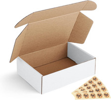 7X5X2 Shipping Boxes Small Corrugated Cardboard Box - 25 Pack White Mailing Boxe