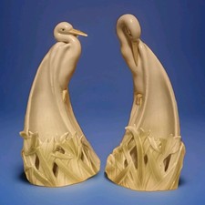 vintage Japanese Fitz and Floyd candle holders in the style of cranes c.1981.