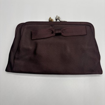 Saks Fifth Avenue Brown Leather Wallet W/ Mini Coin Purse - Vintage