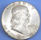 1963 Franklin Half Dollar 50C Silver 0.900 Business Strike Philadelphia KM#199