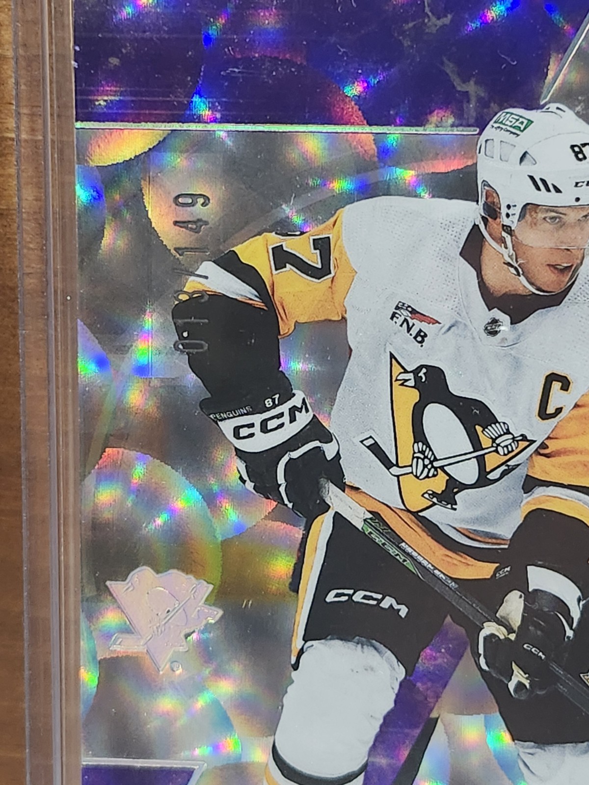 PSA 9 OPC PLATINUM VIOLET PIXELS /399 EVGENI MALKIN WITH CROSBY PURPLE /149 view 4
