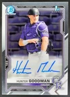 2021 Bowman Draft Hunter Goodman Chrome Auto 1st Prospect Rockies A RW3