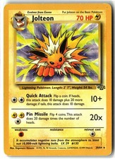 1999 Jolteon ⭐️ 20/64 Unlimited Rare Jungle Pokemon WOTC LP Front/MP Back
