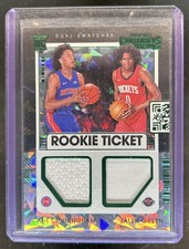 2021-22 Contenders Cade Cunningham Jalen Green Rookie Ticket Jersey Ice #RT2-TOP