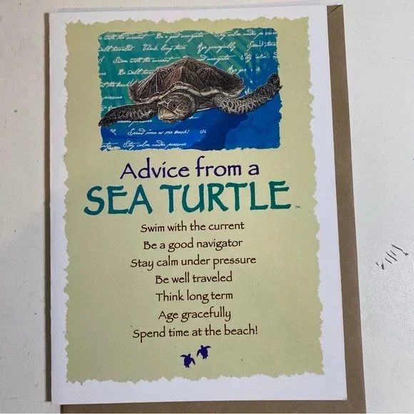 Juego de 4 cartas Consejos de un oso polar, tortuga marina, glaciar, pingüino, 1 de cada una Foto 4 de 4