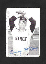 1969 TOPPS DECKLE EDGE SET-BREAK #8 DENNY McLAIN DETROIT TIGERS VG