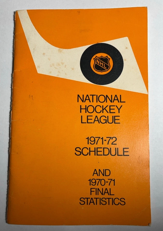 Calendario de hockey vintage 1971-72 mal estado pero impresionante Esposito Ad Chap Stic Foto 2 de 4