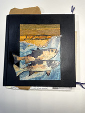 Junk Journal eclectic; 8"w x 8-1/4"h; hardcover; 1-signature; 38pp; art papers
