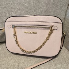 Michael Kors Pink Small Zip Crossbody Bag Gol...