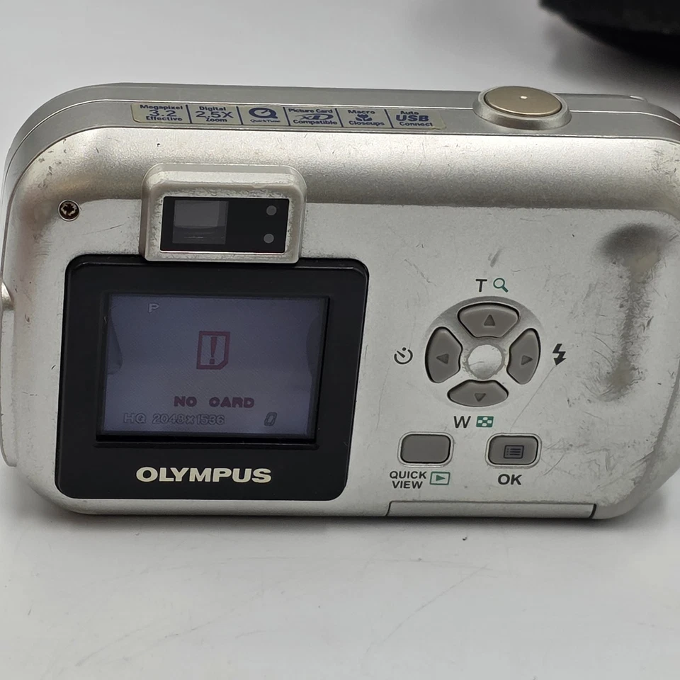 Olympus Digital Camera Camedia D-395 2.0MP Silver + 64mb XD Card Tested - Image 4 of 4