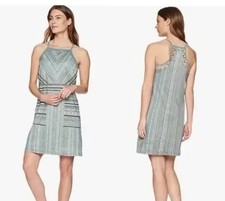 PrAna Ardor Green Blue Agave Samba Dress Built In Bra Women’s Size XS