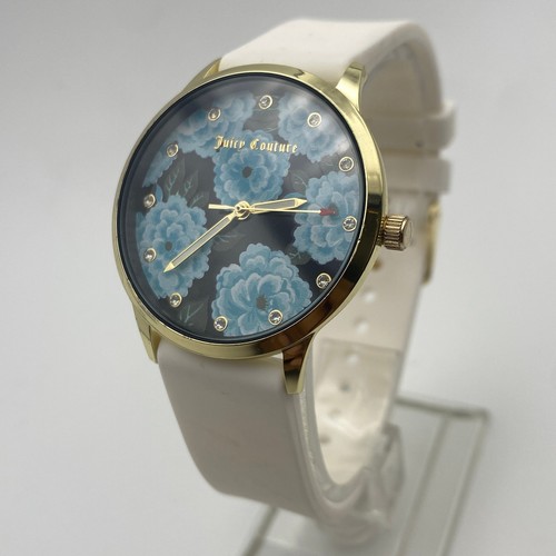 Juicy Couture Gold Tone & White Silicone Band Watch - New Battery - Picture 4 of 6