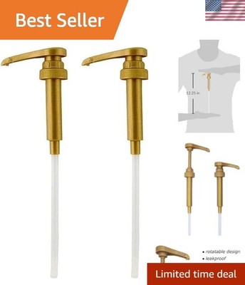 Syrup Pump Compatible with Torani, DaVinci and Skinny Set of 2 - fits bottles...