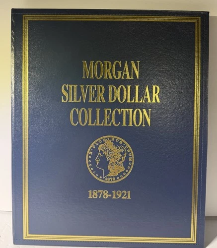 Empty Morgan Silver Dollar Collection Album 1878-1921 with COA