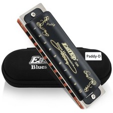 Diatonic Blues Harmonica Key of Paddy D 10 Holes 20 Tones 008K