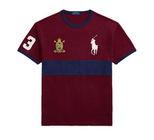 Polo Ralph Lauren Men’s Big Pony 20th Anniversary Crest Logo T-Shirt Maroon XXL