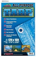 16 ft X 12 ft Waterproof Multi Purpose Blue Tarp Poly Cover For Roof Car New