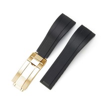 20/22mm Rubber Oysterflex Replacement Watch Strap Band Bracelet /Clasp For Rolex