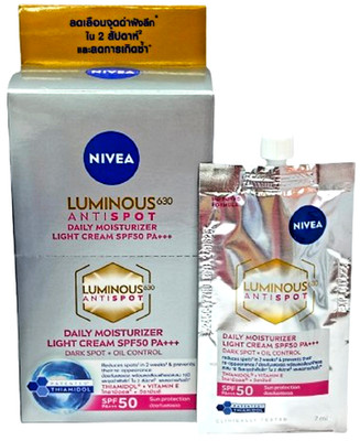 Nivea Luminous 630 Anti-Spot Daily Moisturizer Light Cream SPF50 PA+++ 7ml x 6