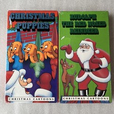 Rudolph Red-Nosed Reindeer Christmas Puppies VHS Lot NEW SEALED Diamond DEC