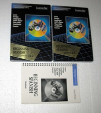 Lot Zygon Beginning Spanish 1  2  3  4 Learning Disc Machine 4901-1 4901-2