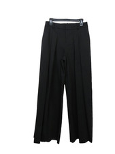 Alice + Olivia Size 8 Blaire Low Rise Pleated Pant Wide Leg Trouser Black NEW