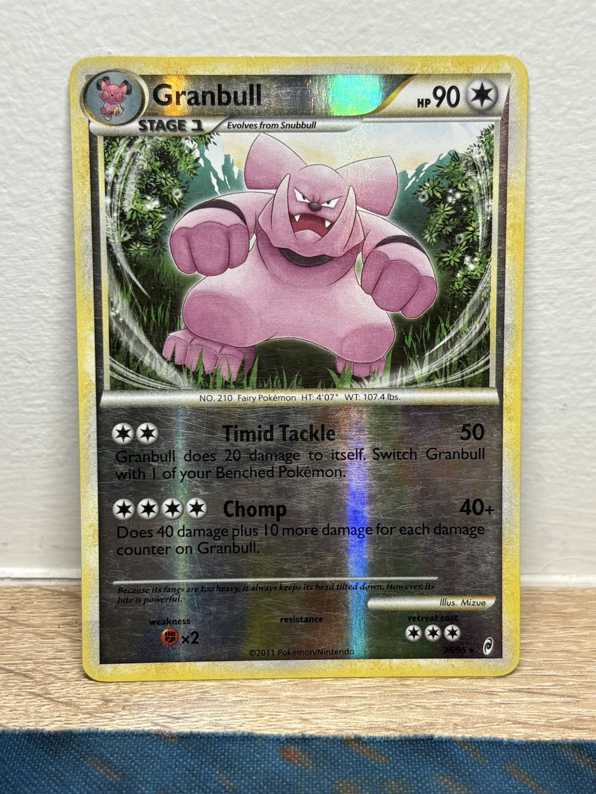 Granbull 26/95 Reverse Holo Rare HGSS Call Of Legends Pokémon TCG Card MP