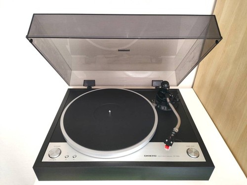 ONKYO CP-1050 Direct Drive Turntable w/AT6006R Safety Riser Unused Stylus Works
