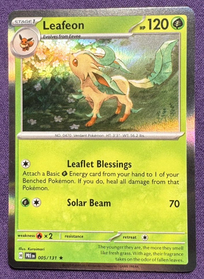 Leafeon 5/131 | Prismatic Evolutions | Holo Rare | Pokemon (LP)