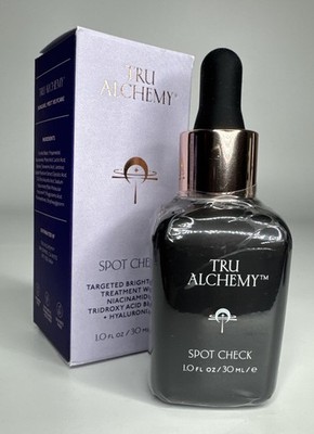 Tru Alchemy Spot Check Brightening Serum HYALURONIX Niacinamide NIB 1oz