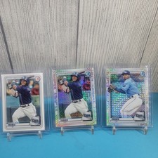 2020 Bowman - Chrome Prospects Wander Franco 2 Mojo Refractors and base RC