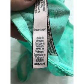 Victorias Secret Dream Angels Mint Green Lace Swiss Dot Longline Bra 34B