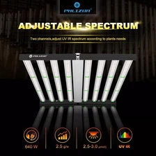 640W Full Spectrum LED Grow Light Bar -Dimmable, 6x6ft Coverage, Replace Gavita