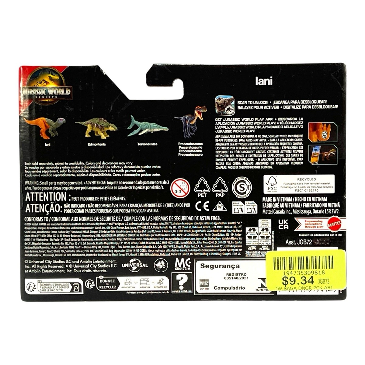 Jurassic World Rebirth Frenzy Pack - Mattel 2025 - 3pack | eBay