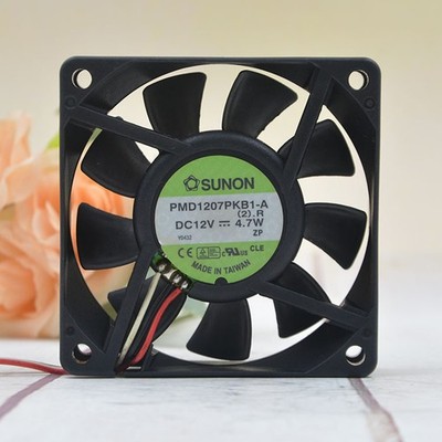  PMD1207PKB1-A 12V 4.7W 7CM 7020 3-wire chassis CPU cooling fan 3PIN #bv