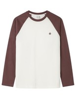 Pullover Springfield Ranglan L/S Baumstickerei Pfirsich Wine XL