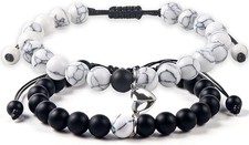 2 Pcs Magnetic Couples Bracelets Matching Bracelets Adjustable Connecting Bracel