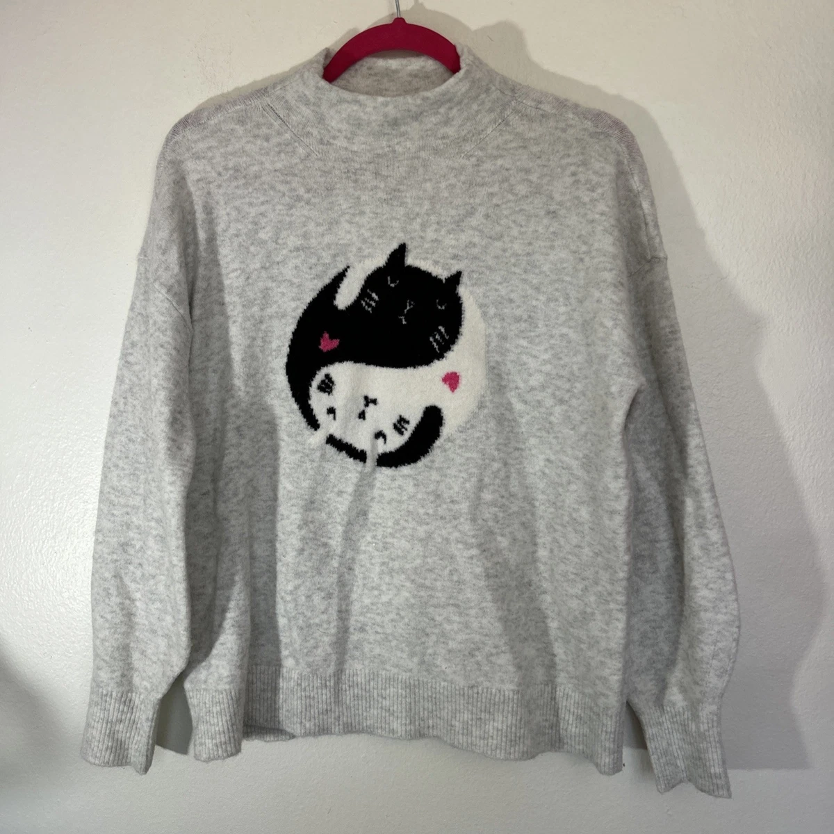 Pull LOFT Lavande Clair Et Crème Taille S – 100% Coton, Occasion En Très Bon état