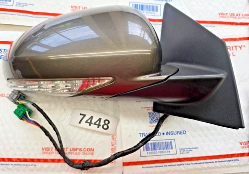 08-12 Buick Enclave Passenger Right Side Rear View Mirror COCOA METALLIC Brown