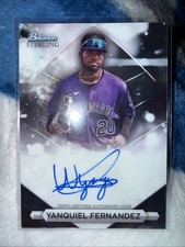 2023 Bowman Sterling - Prospect Autographs Yanquiel Fernandez #PA-YF (AU, RC)