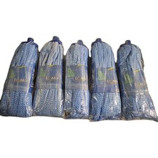 Mop Lava Pavimenti 5 Mocio azzurro Bianco  Testa Triangolare Attacco Universale