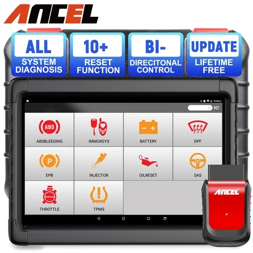 X6 10" Bi-directional Scan Tool Bluetooth OBD2 Scanner All System Car Diagnostic