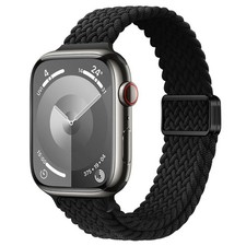 Slim Magnetic Buckle Nylon Braided Watch Band, For Apple Watch Series 6 40mm, F