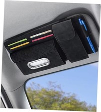 Multifunctional Car Visor Organizer (Suede leather - Black)