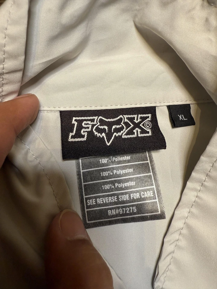 Fox Racing Chaleco Para Hombres XL Blanco Gris Cremallera Completa Cortavientos Ligero Moto MTB Foto 2 de 4