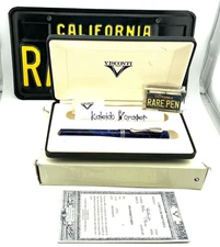 VISCONTI Kaleido Voyager Fountain Pen Typhoon Blue 18K Med nib  MINT