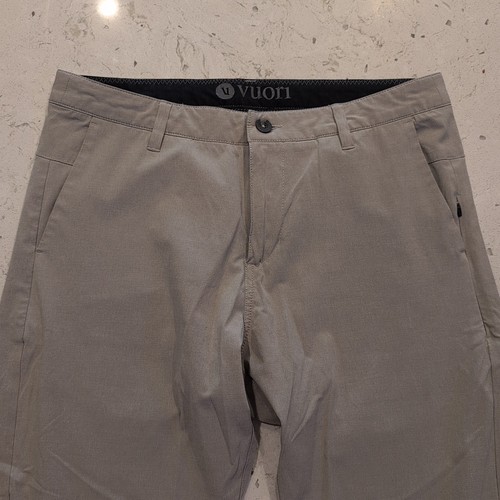 Vuori Performance Pants Mens 34x30 ? Cascade Tech Chino Travel Taupe/Light Gray - Picture 2 of 13