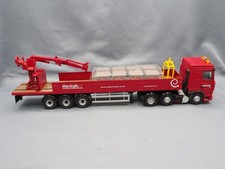 Corgi 1:50 DAF XF + crane trailer & palletised brick load Marshalls CC13235