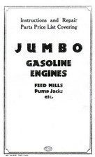Jumbo Gas Motor Gasoline Engine Book Service Manual Hit Miss Stationary Flywheel